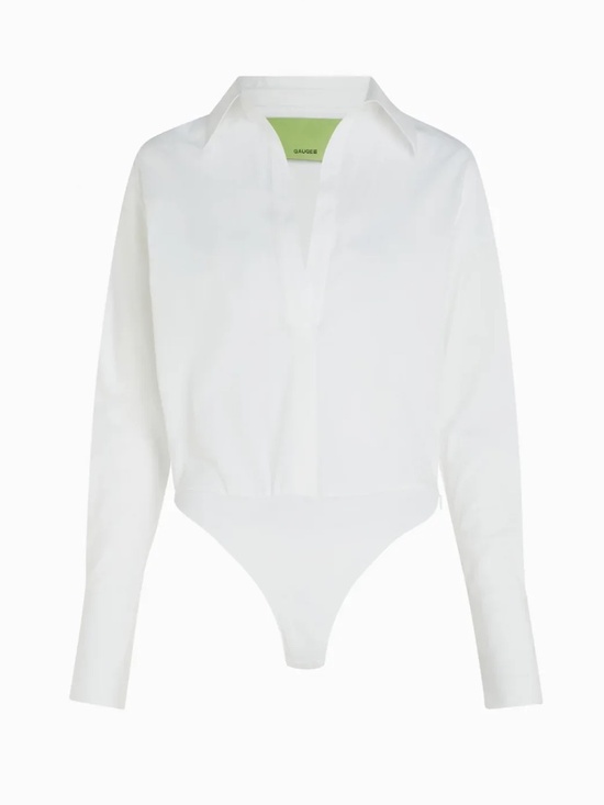 Gauge81 Tops - Gauge 81 Aomo White – Cotton Poplin Shirt Bodysuit - size 36 (small)- NEW